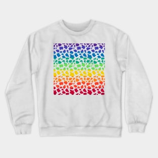 Rainbow Cow Print Crewneck Sweatshirt